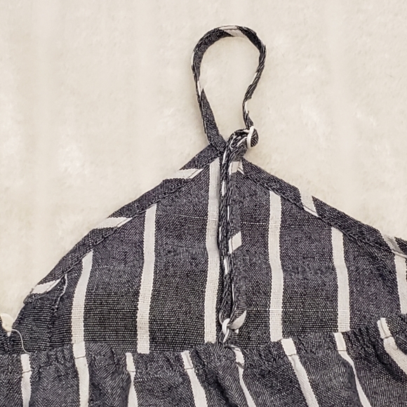 Shein 100% Cotton Black & White Striped Spaghetti Strap Tank Top - Picture 9 of 14